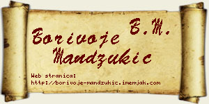 Borivoje Mandžukić vizit kartica